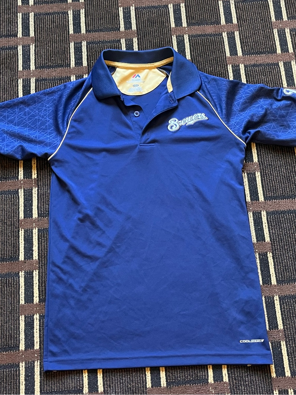 Majestic Milwaukee Brewers Polo Tshirt Small S Womens Unisex Youth Mens 997